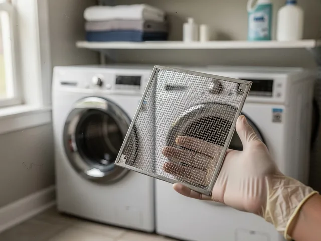 Northborough Dryer Vent Cleaning specialist performing detailed lint trap cleaning service in Northborough